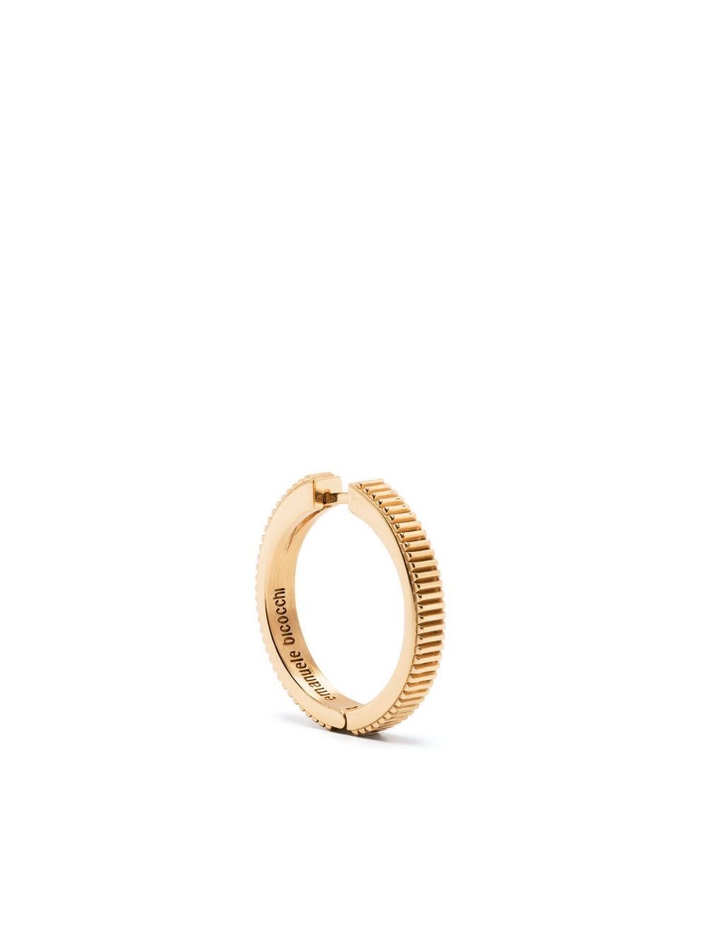 Emanuele Bicocchi striped hoop earring - Gold von Emanuele Bicocchi