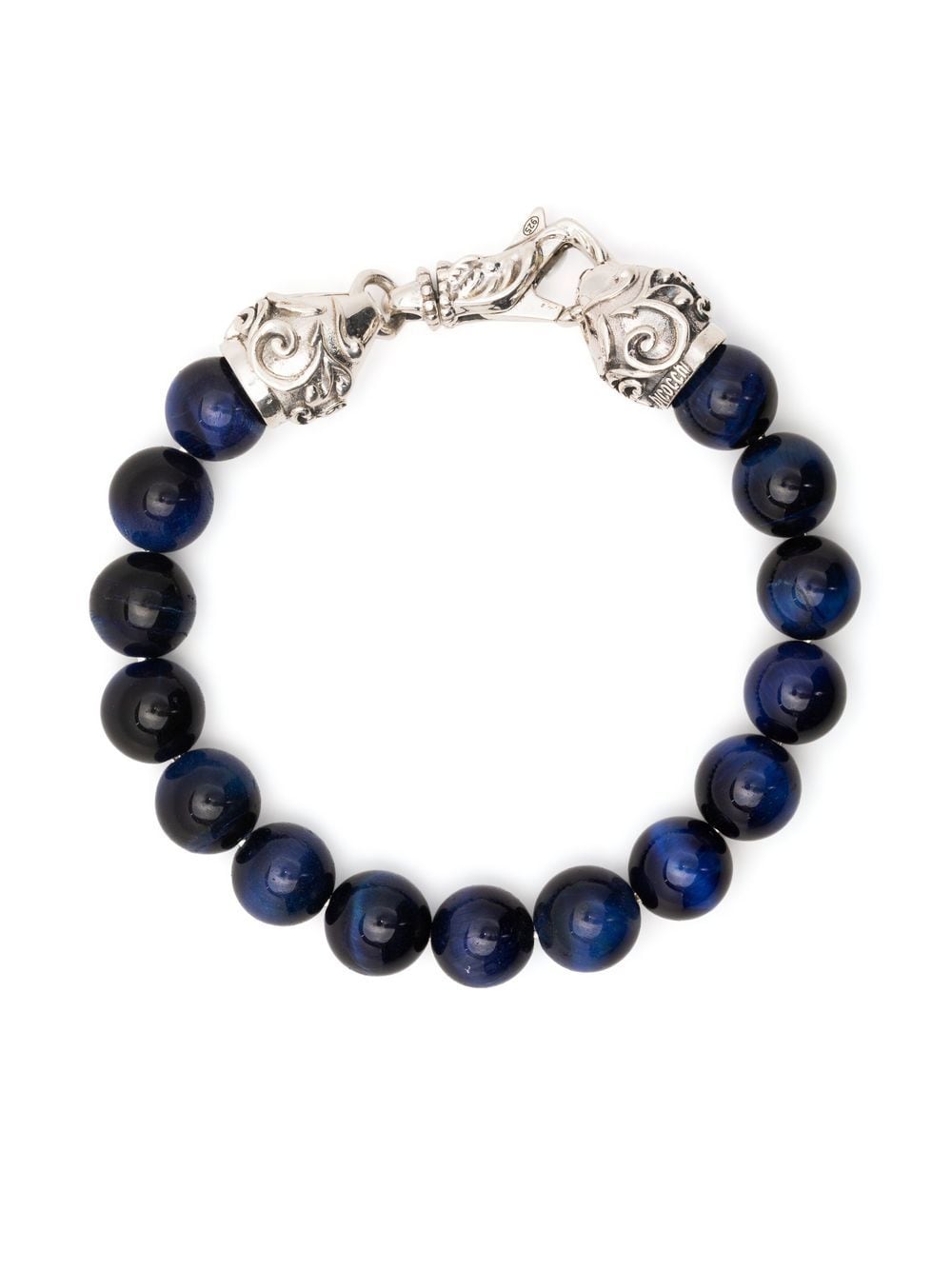 Emanuele Bicocchi tiger eye beaded bracelet - Blue von Emanuele Bicocchi