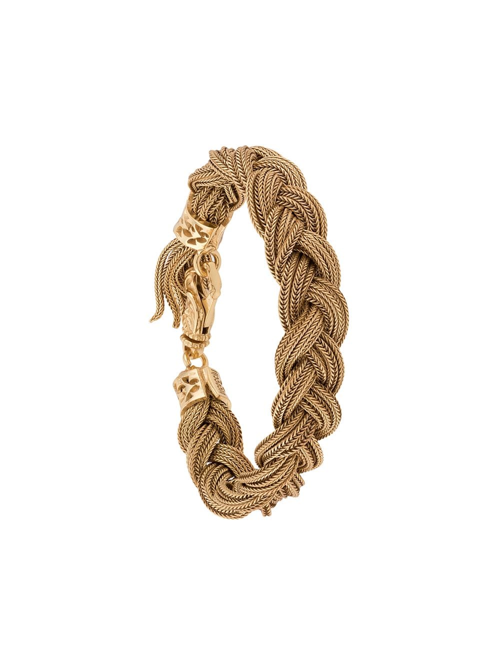 Emanuele Bicocchi woven strap bracelet - Gold von Emanuele Bicocchi