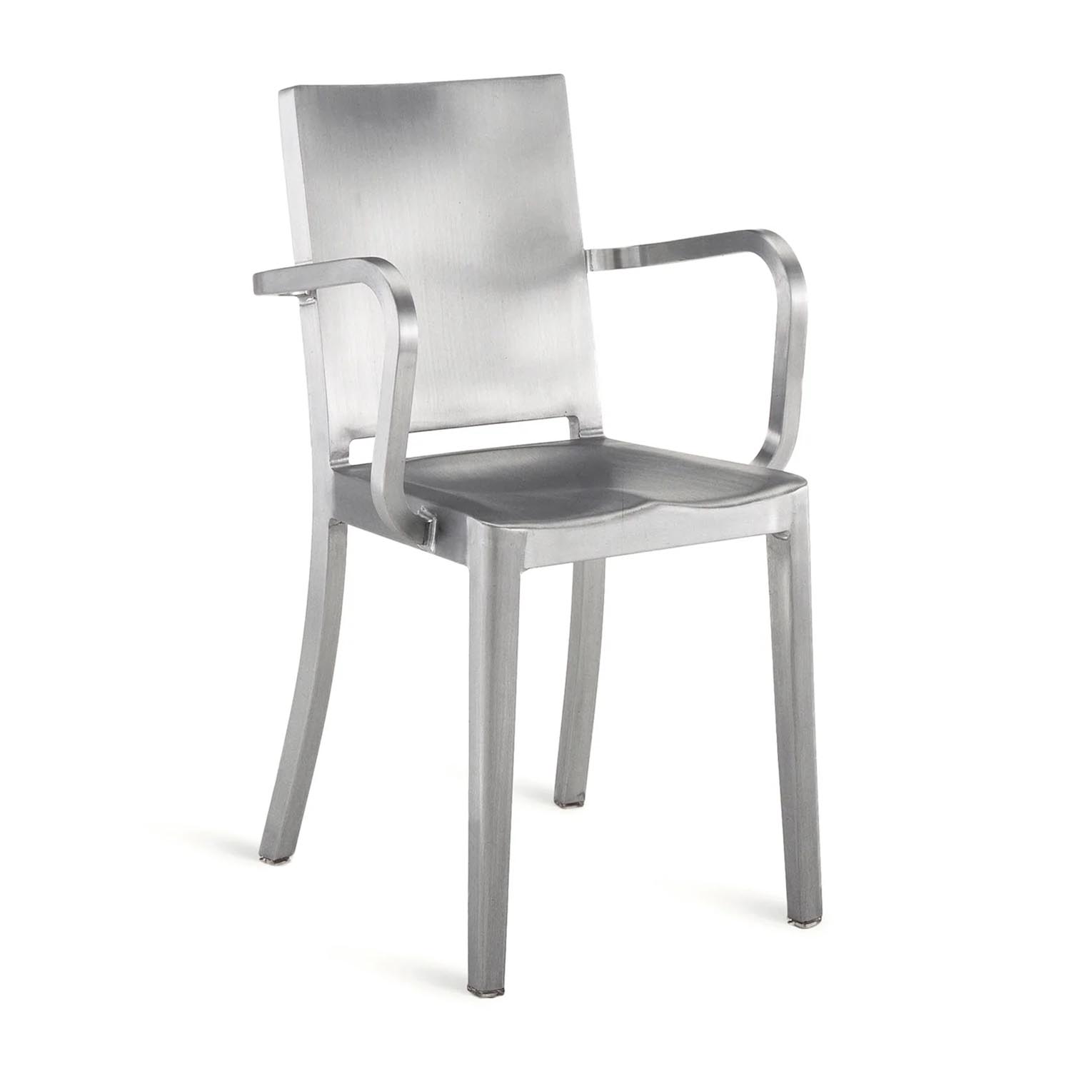 Hudson Armchair Armlehnstuhl, Ausführung aluminium, gebürstet von Emeco