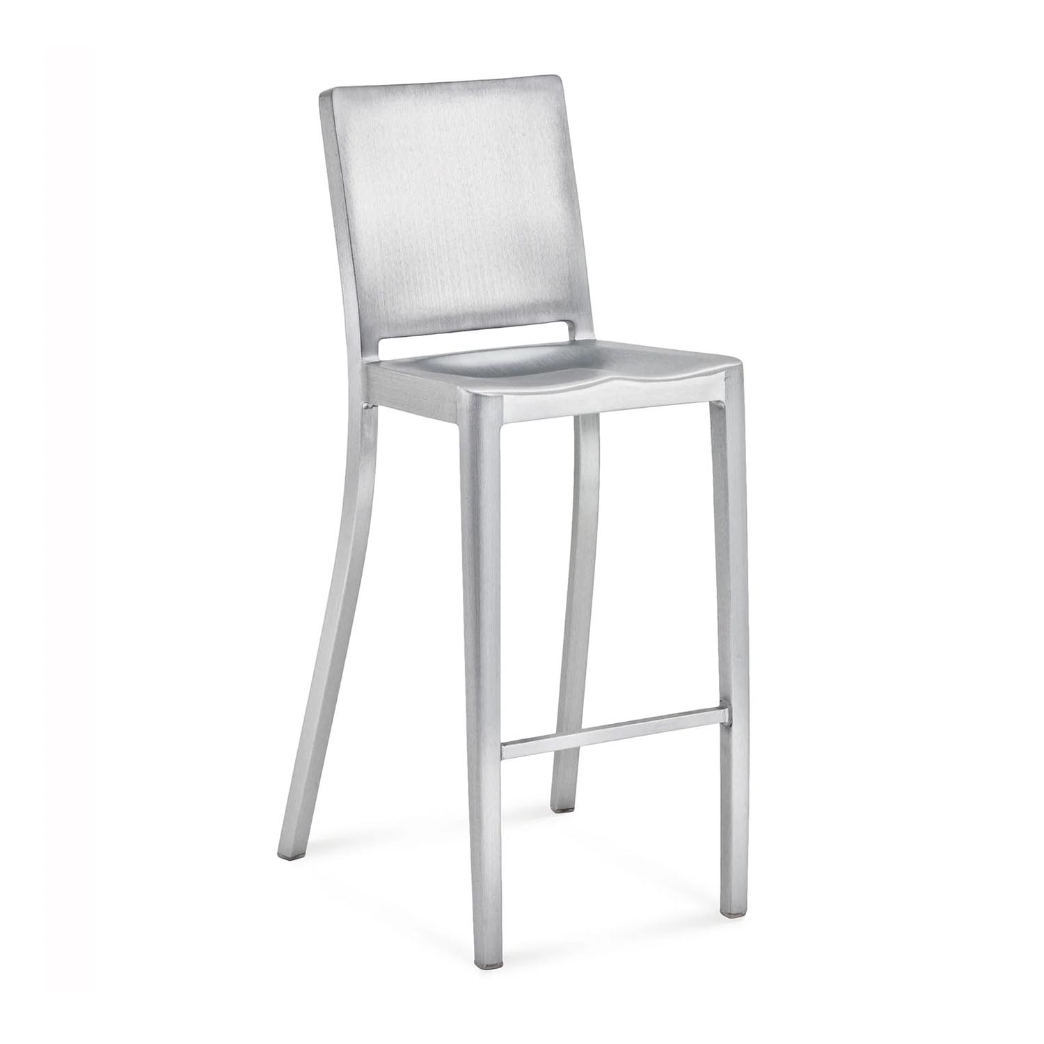 Hudson Barstool Barstuhl, Ausführung aluminium, gebürstet von Emeco