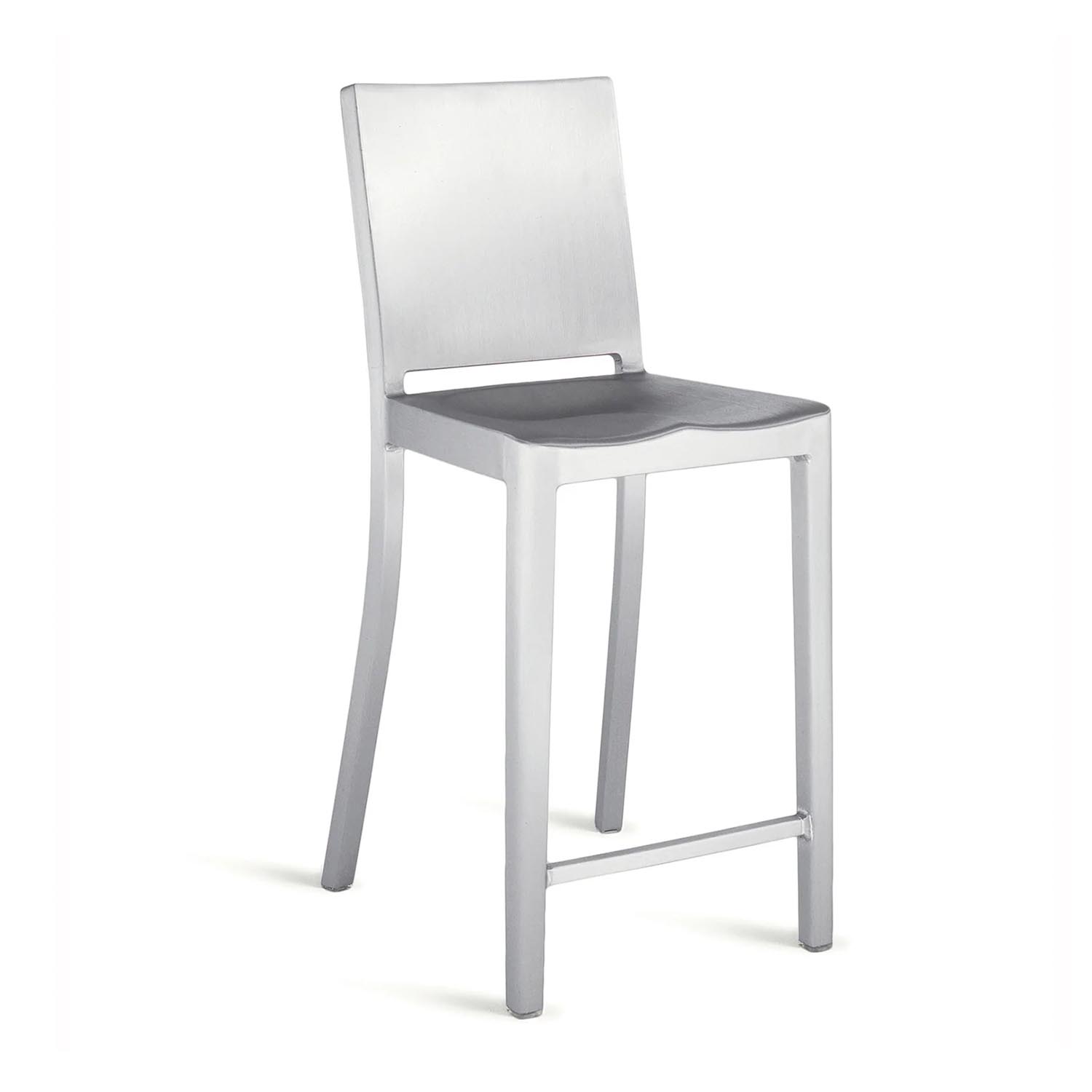 Hudson Counter Stool Hochstuhl, Ausführung aluminium, gebürstet von Emeco