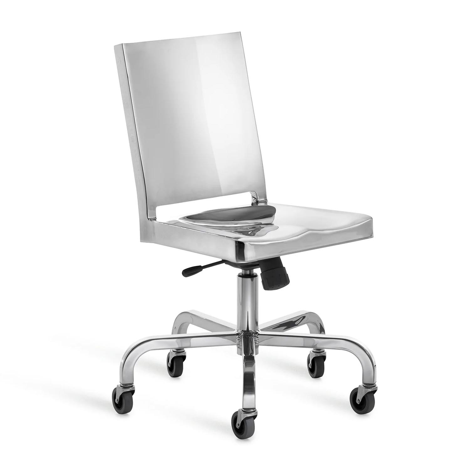 Hudson Swivel Chair Bürodrehstuhl, Ausführung aluminium, poliert von Emeco