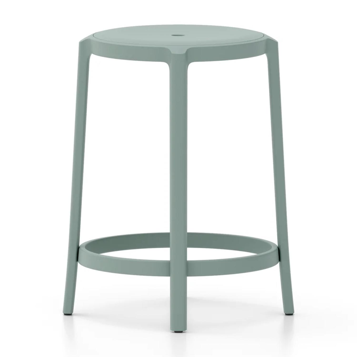 On & On Recycled PET Seat Counter Stool Hochstuhl, Farbe light blue von Emeco