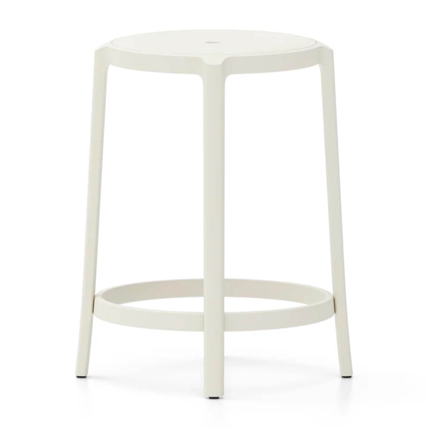 On & On Recycled PET Seat Counter Stool Hochstuhl, Farbe white von Emeco