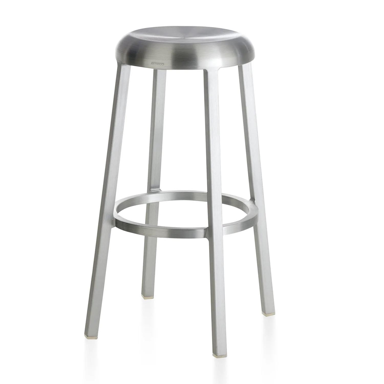 ZA Barstool Barstuhl, Ausführung aluminium, gebürstet von Emeco