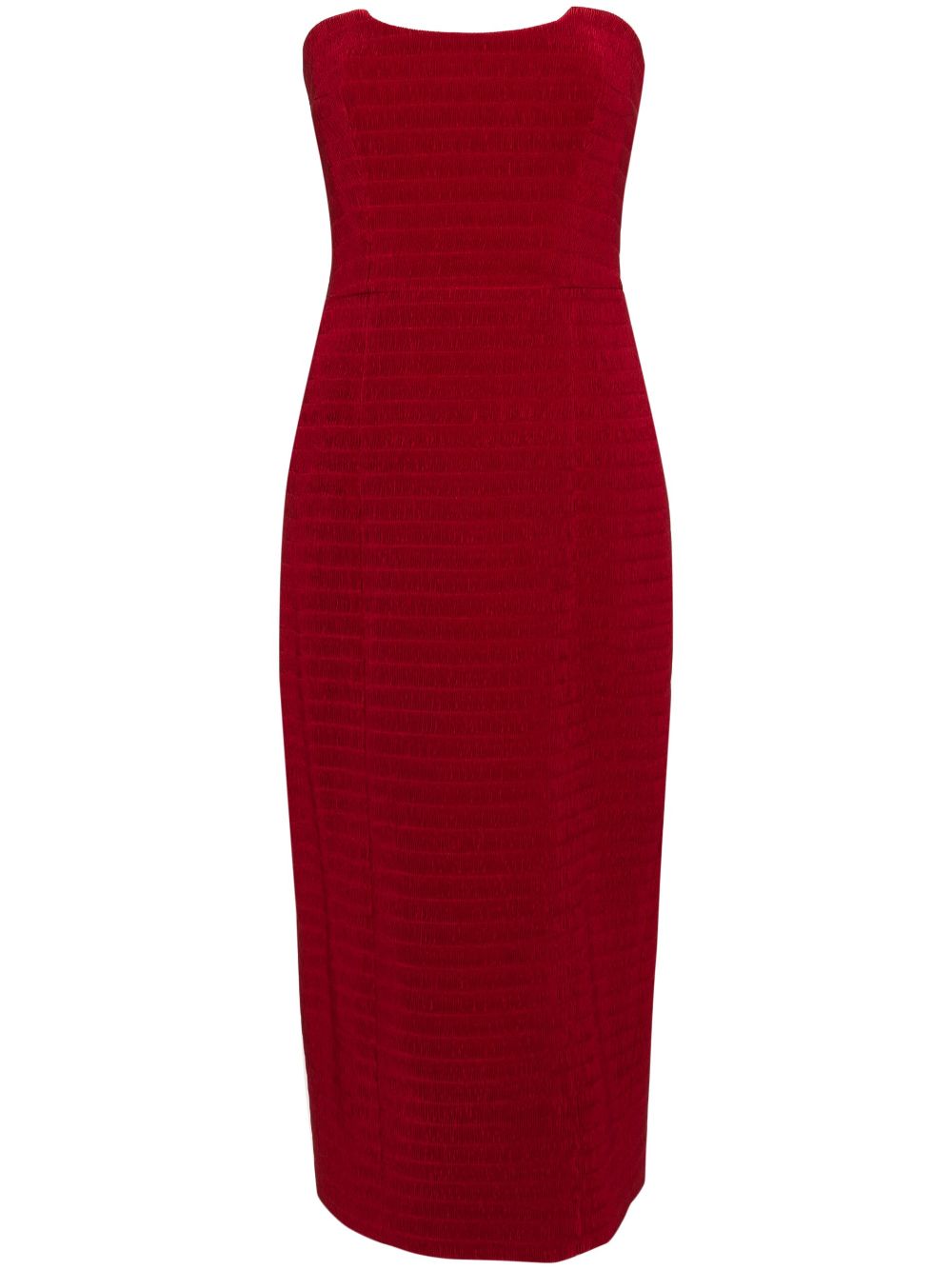 Emilia Wickstead Ryder plissé midi dress - Red