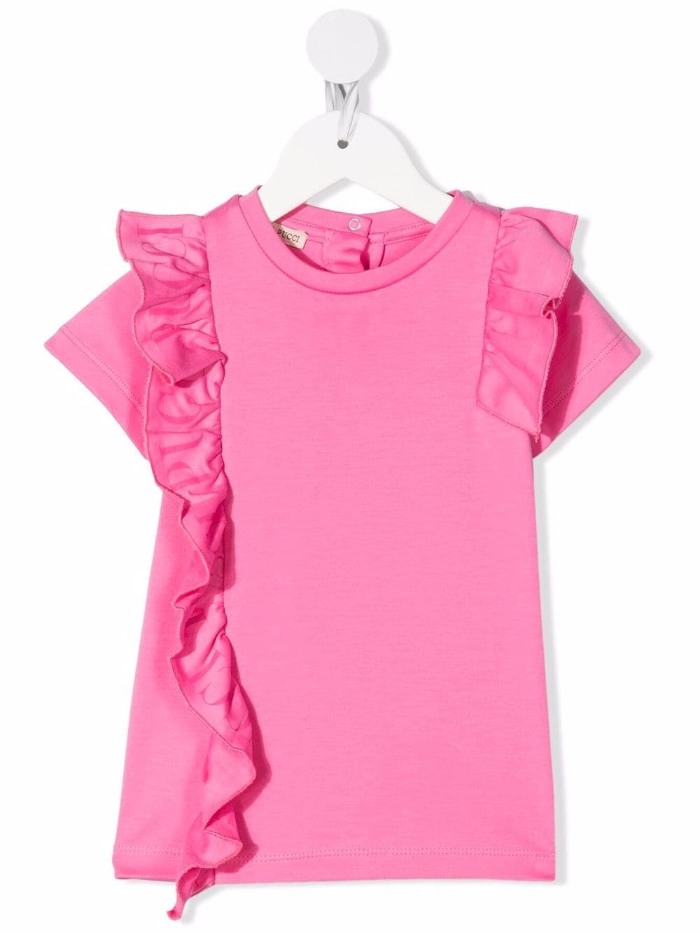 PUCCI Junior ruffle-trimmed T-shirt - Pink von PUCCI Junior