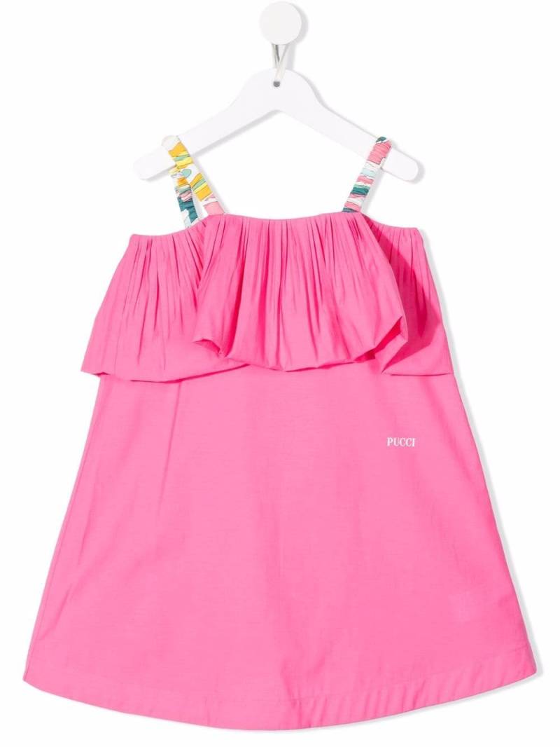 PUCCI Junior ruffle-trimmed mini dress - Pink von PUCCI Junior