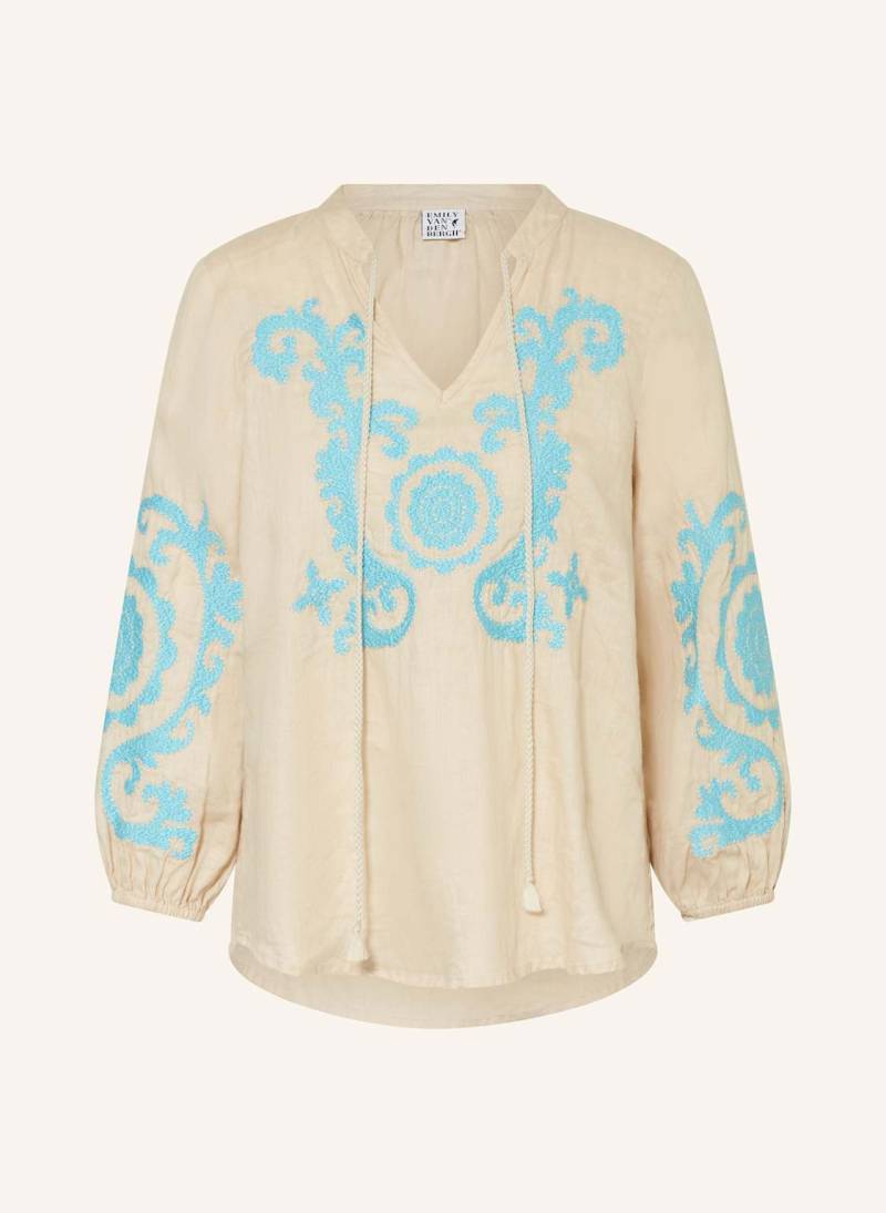 Emily Van Den Bergh Blusenshirt Aus Leinen Mit 3/4-Arm beige von Emily VAN DEN BERGH