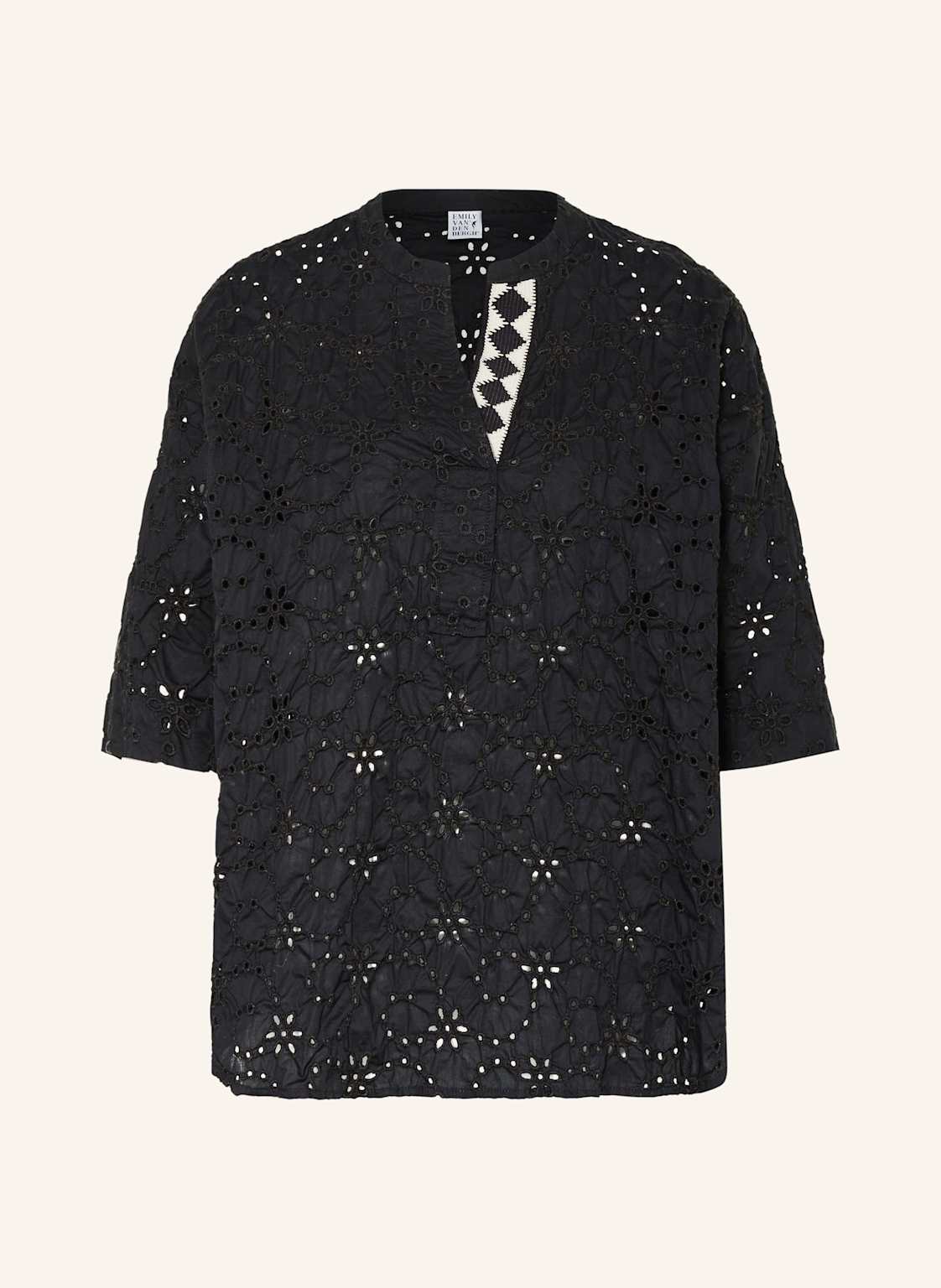 Emily Van Den Bergh Blusenshirt Aus Lochspitze schwarz Emily Van Den Bergh Blusenshirt Aus Lochspitze schwarz von Emily VAN DEN BERGH