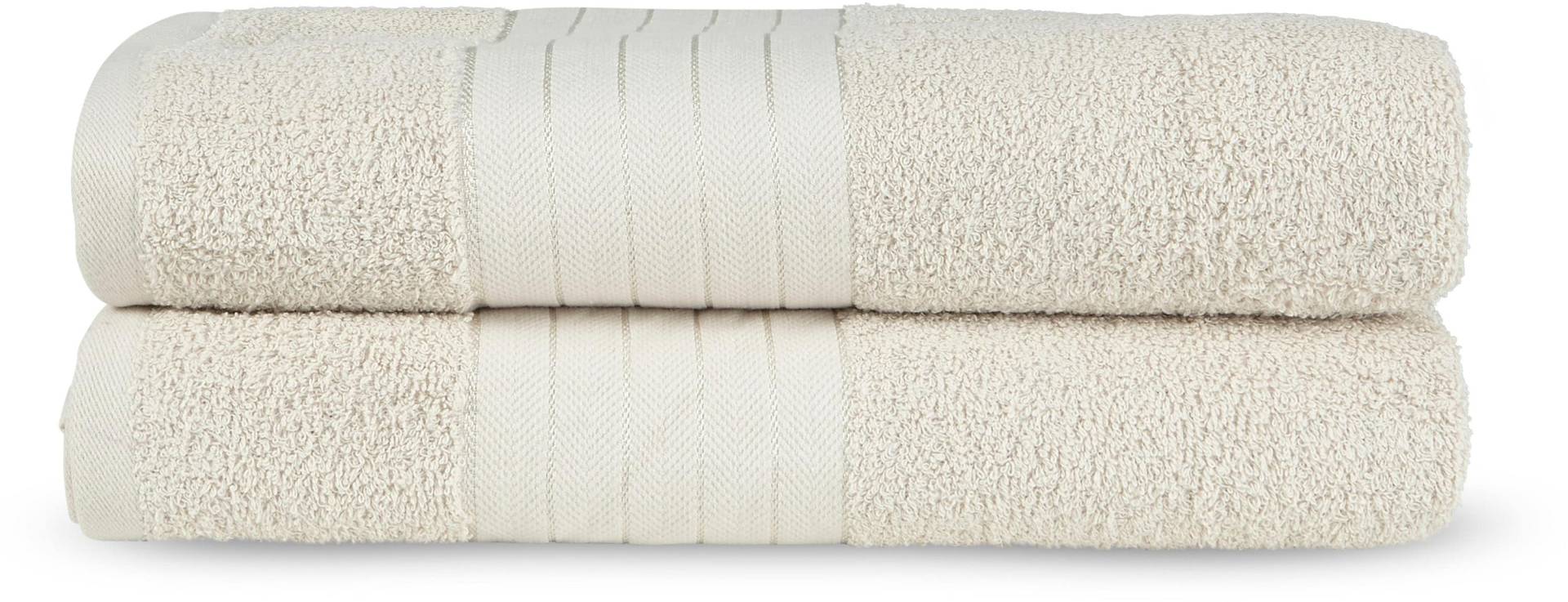 Emotion Badetücher »Uni«, (2 St., 2er Set Badetücher 70 x 140 cm), Baumwolle,Walkfrottee, Bordüre, 500 GSM, Einfarbig, ohne Aufhängung Emotion Badetücher »Uni«, (2 St., 2er Set Badetücher 70 x 140 cm), Baumwolle,Walkfrottee, Bordüre, 500 GSM, Einfarbig, ohne Aufhängung von Emotion