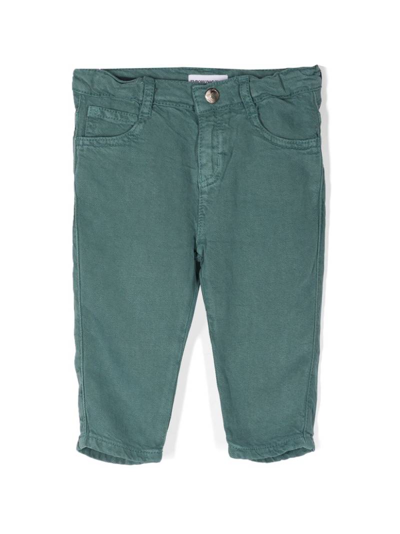 Emporio Armani Kids ASV J75 lyocell blend jeans - Green von Emporio Armani Kids