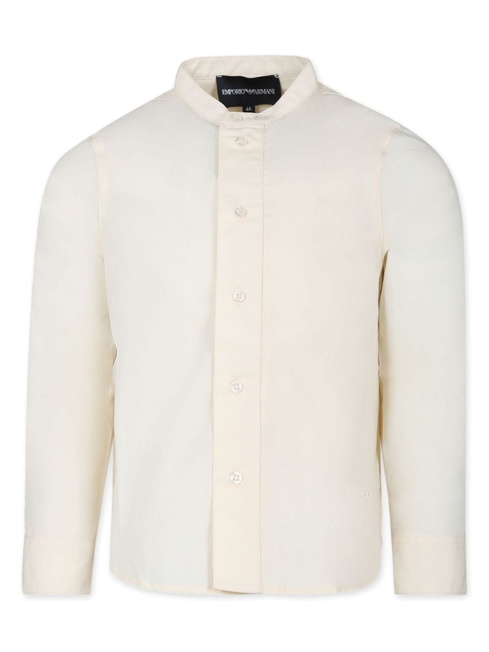 Emporio Armani Kids band-collar organic-cotton shirt - Neutrals von Emporio Armani Kids