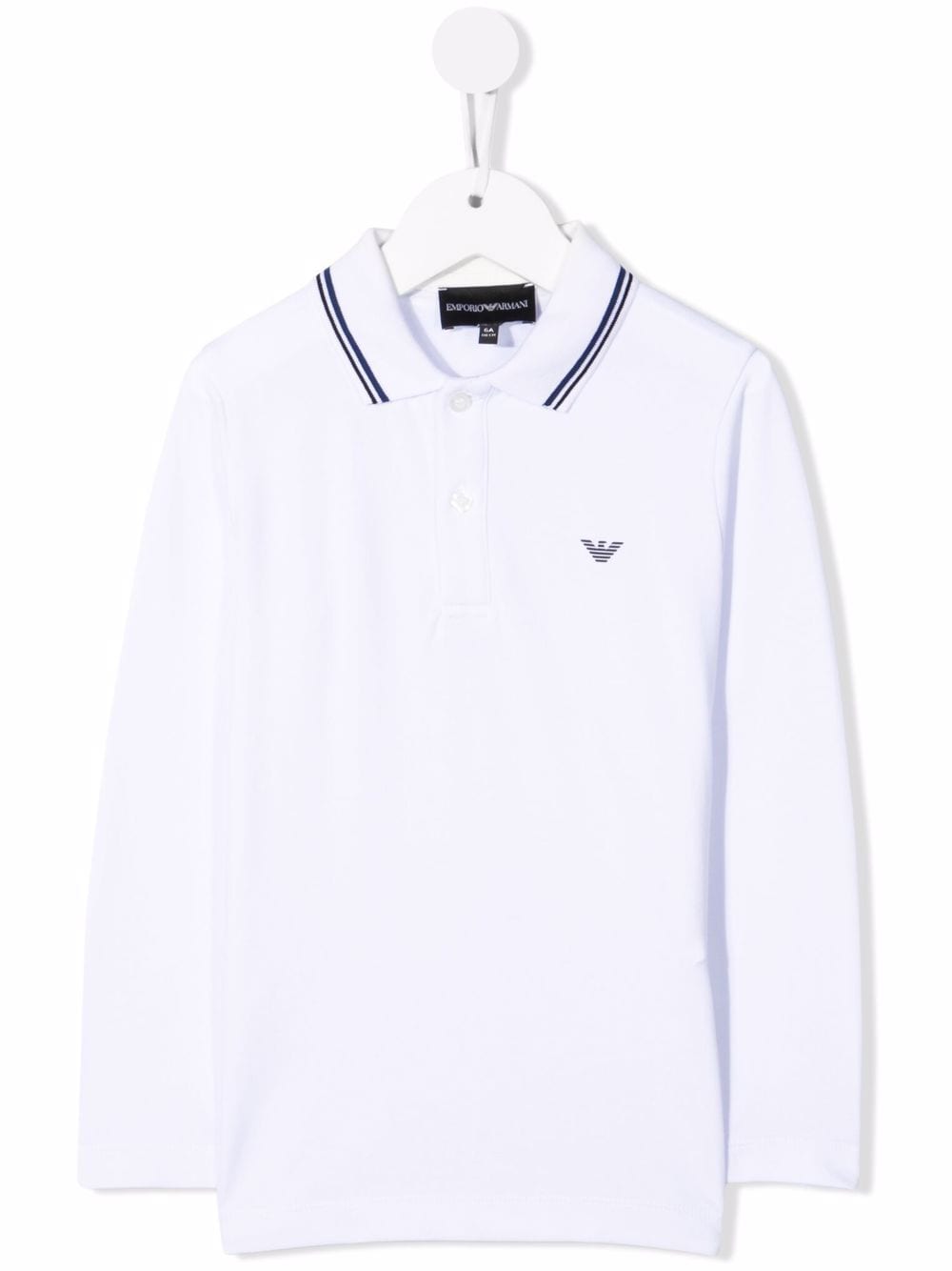 Emporio Armani Kids chest logo-print polo shirt - White von Emporio Armani Kids