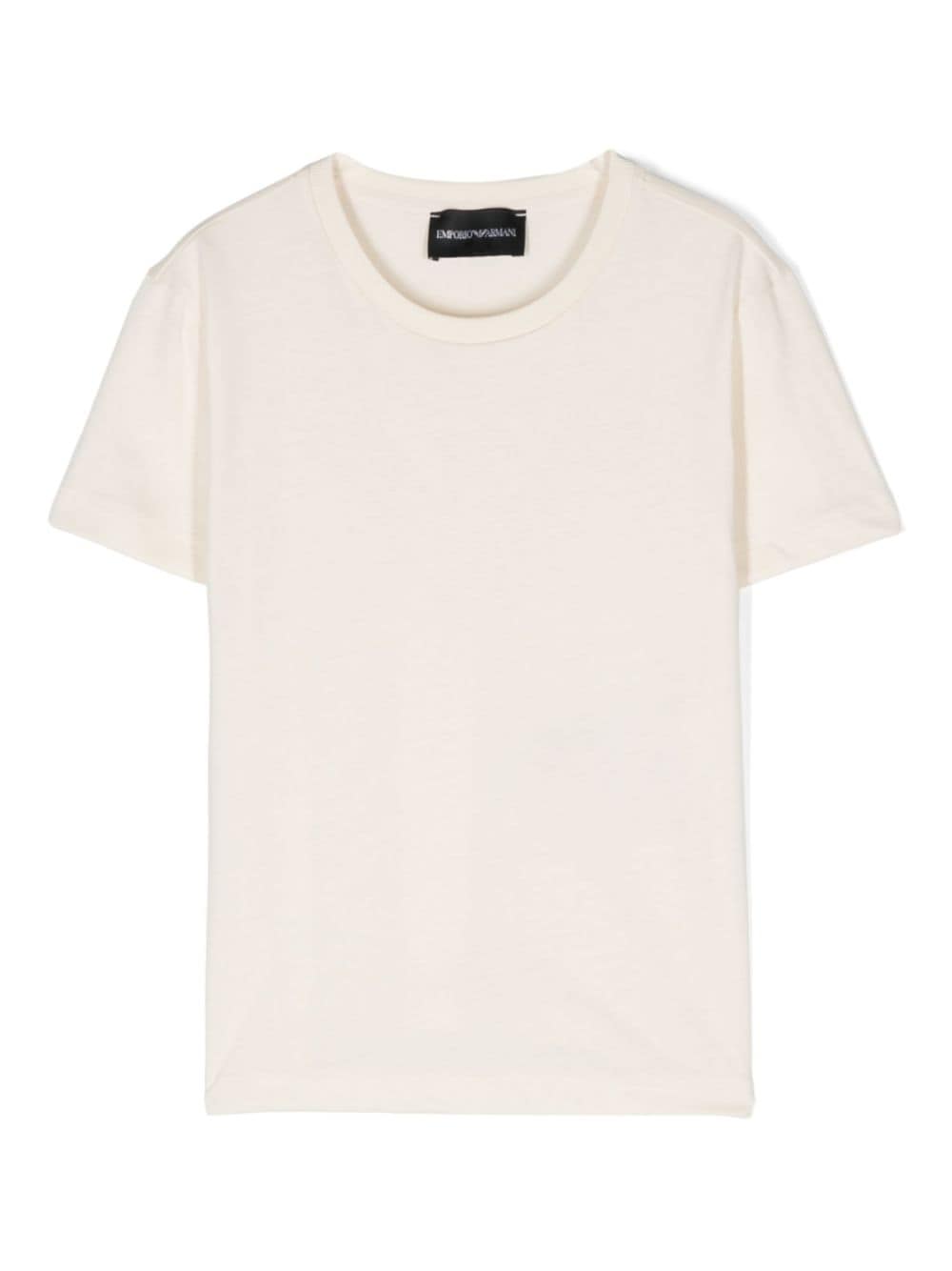 Emporio Armani Kids crystal-logo cotton T-shirt - Neutrals von Emporio Armani Kids