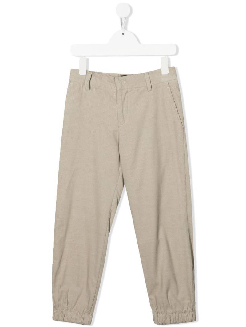 Emporio Armani Kids cuffed-leg chino trousers - Neutrals von Emporio Armani Kids