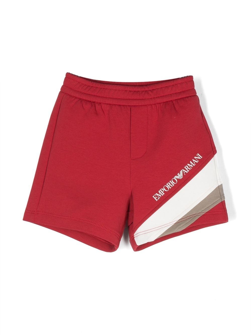 Emporio Armani Kids elasticated track shorts - Red von Emporio Armani Kids