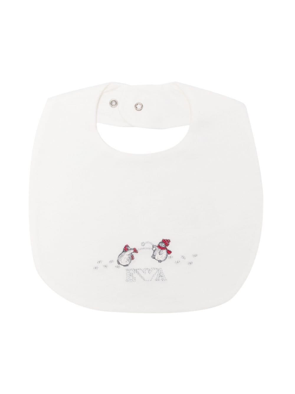 Emporio Armani Kids embroidered cotton bib - White von Emporio Armani Kids