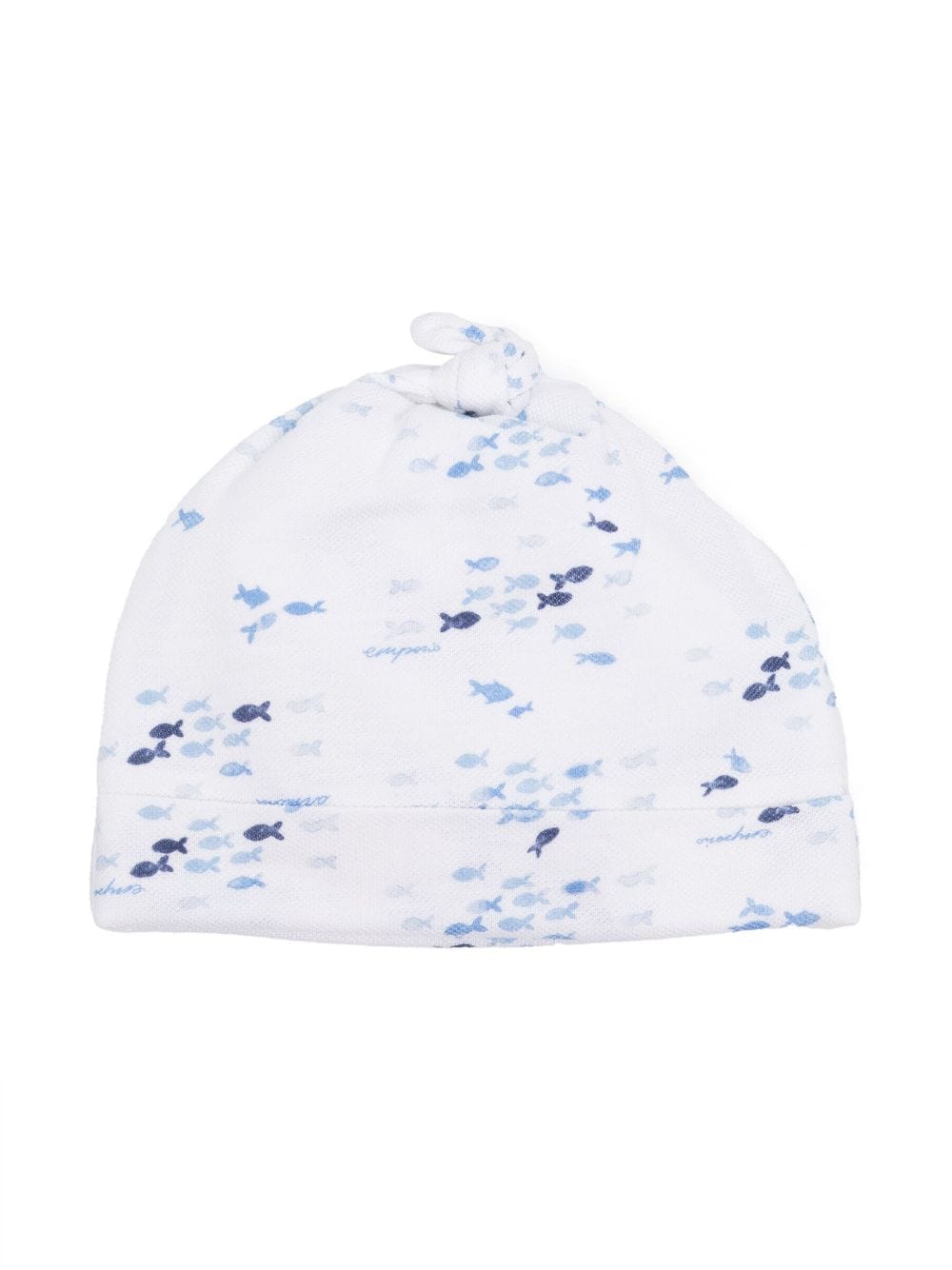 Emporio Armani Kids fish-motif cotton beanie - White von Emporio Armani Kids