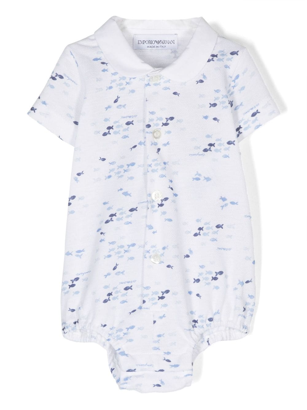 Emporio Armani Kids fish-motif cotton bodysuit - White von Emporio Armani Kids