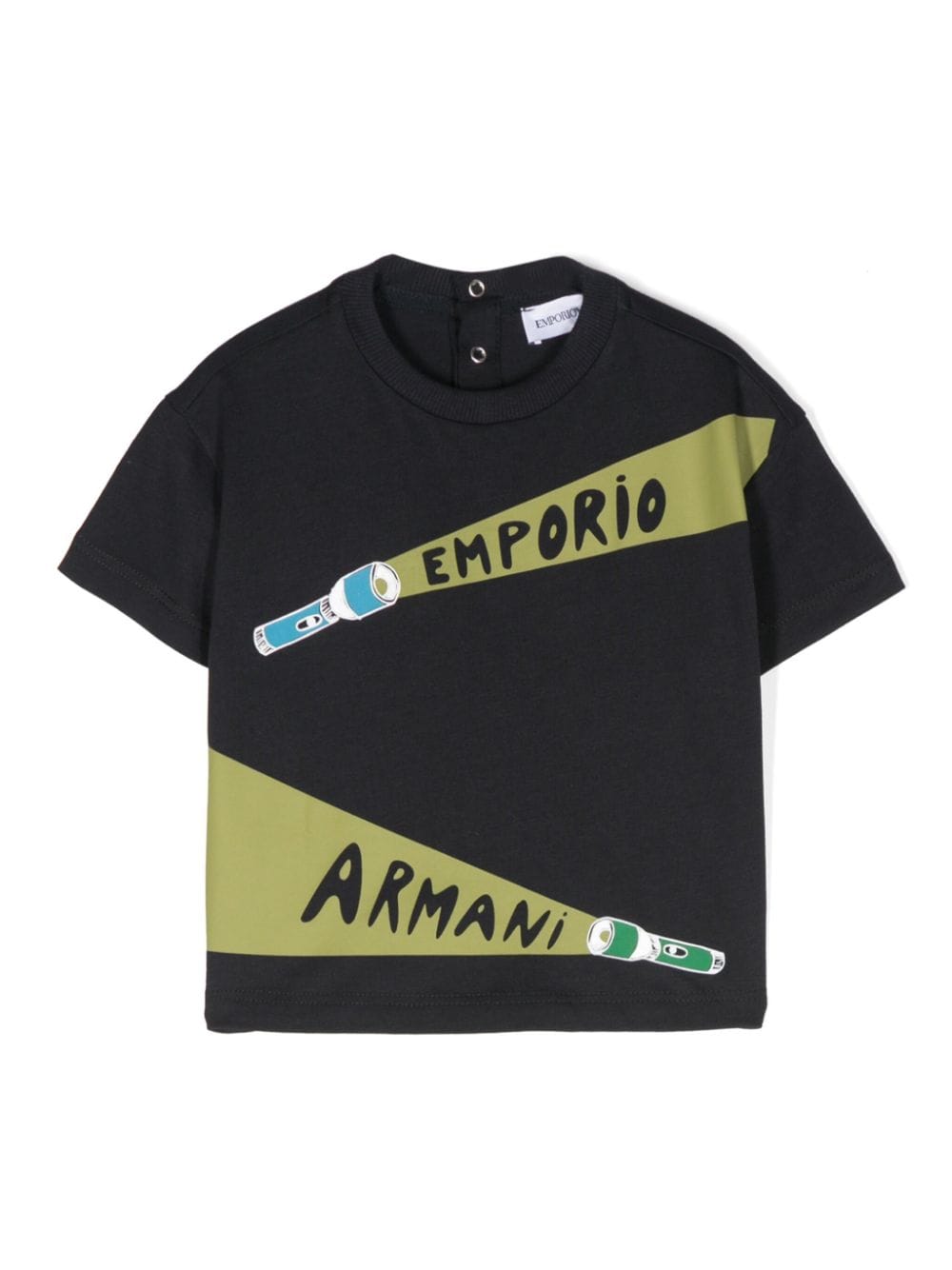 Emporio Armani Kids flashlight-print T-shirt - Blue von Emporio Armani Kids