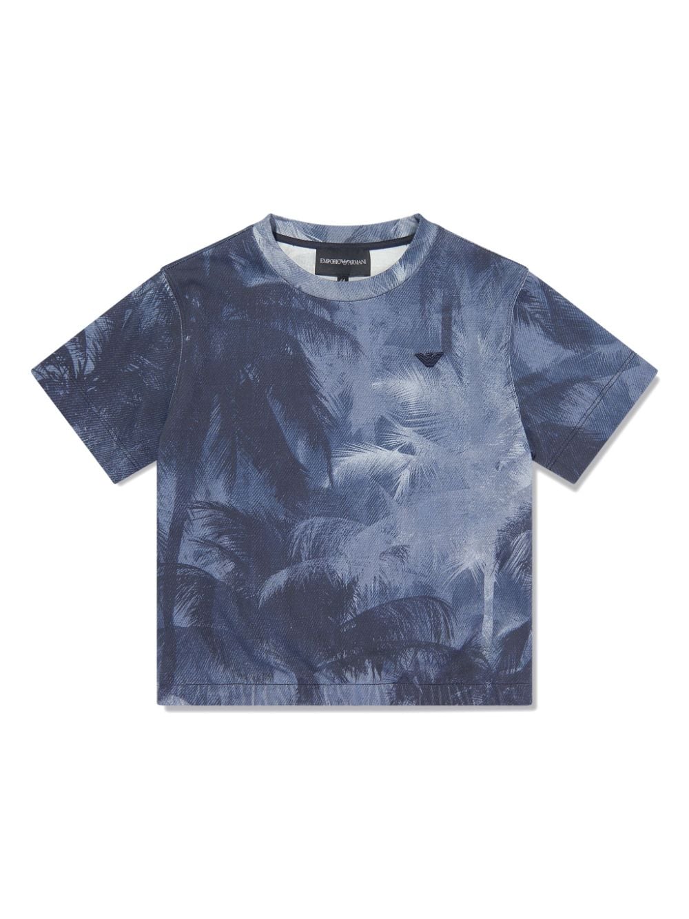 Emporio Armani Kids graphic-print cotton T-shirt - Blue von Emporio Armani Kids