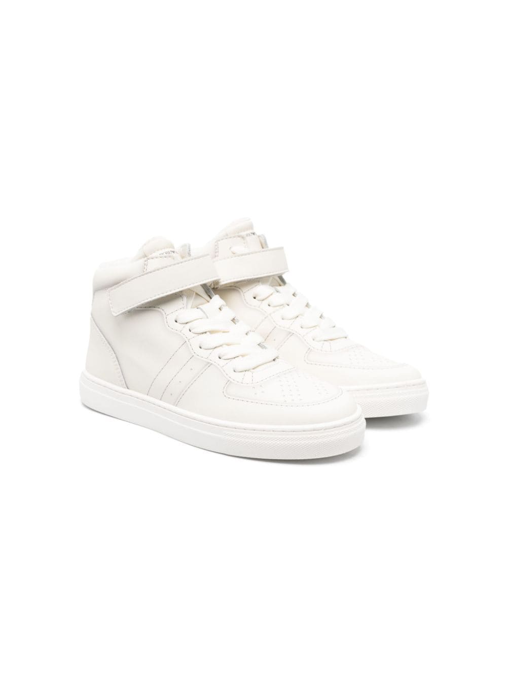 Emporio Armani Kids high-top leather sneakers - White von Emporio Armani Kids