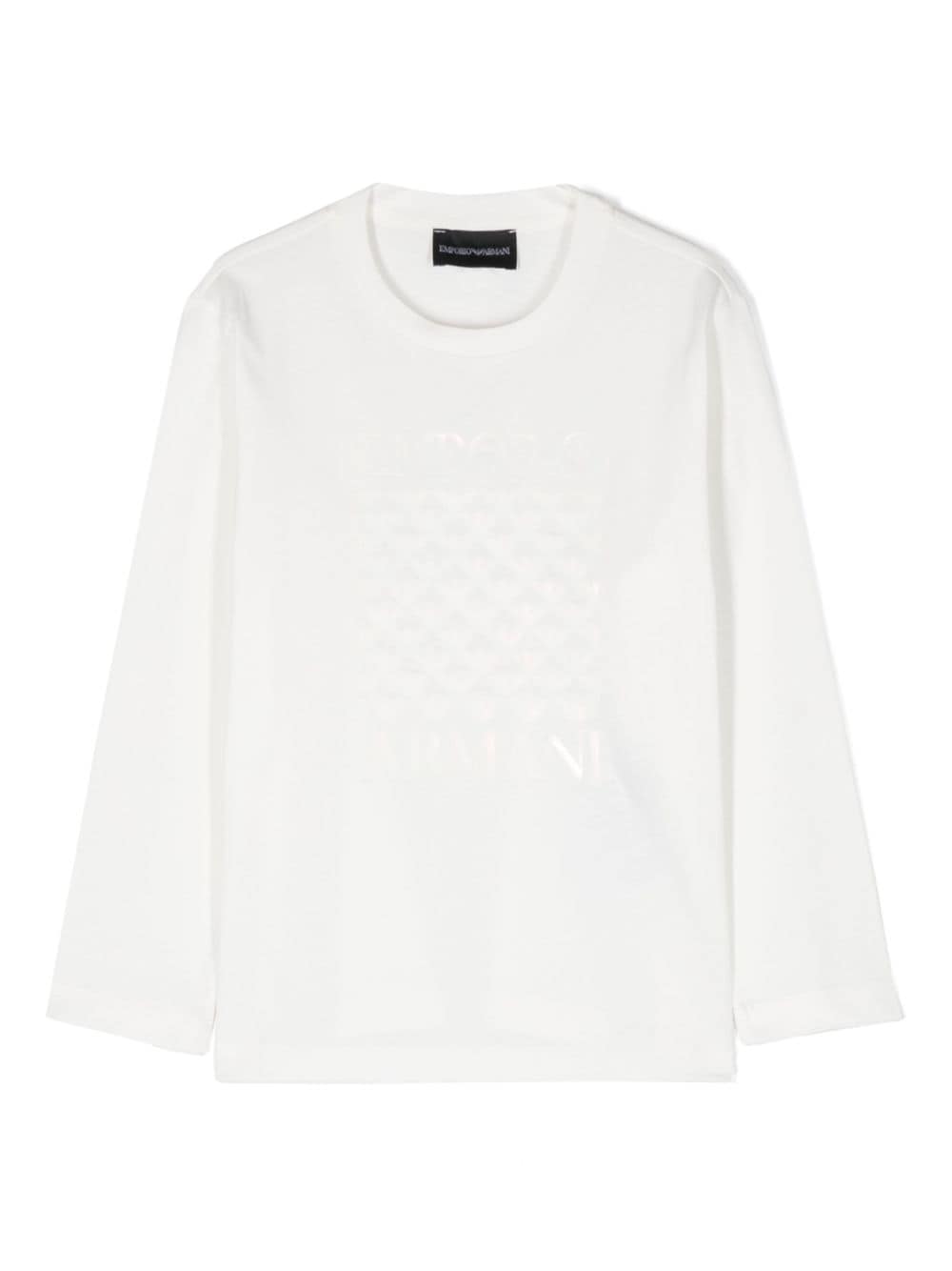 Emporio Armani Kids logo-appliqué cotton T-shirt - White von Emporio Armani Kids