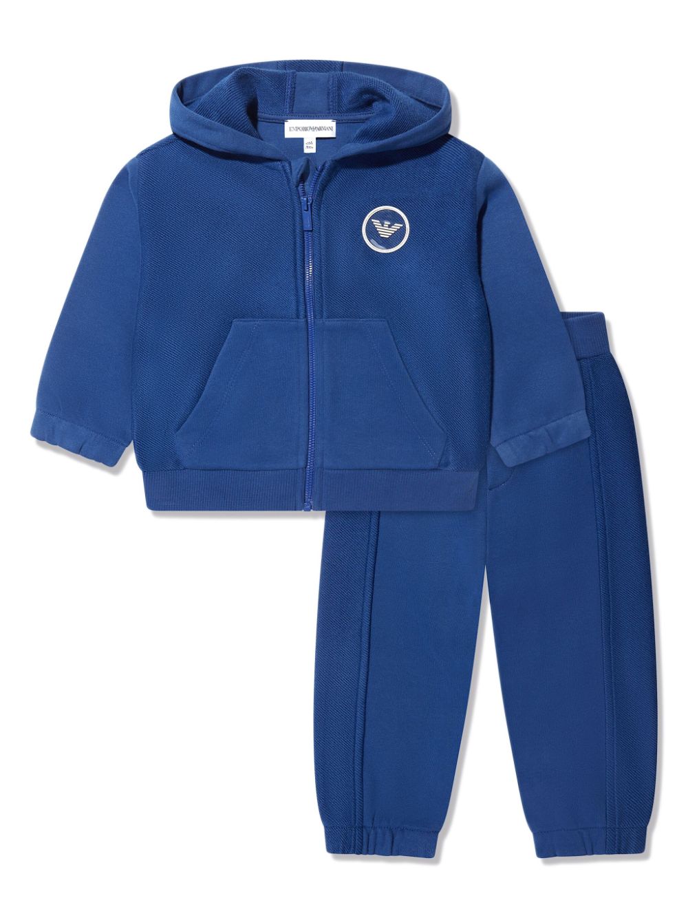 Emporio Armani Kids logo-appliqué jersey tracksuit - Blue von Emporio Armani Kids