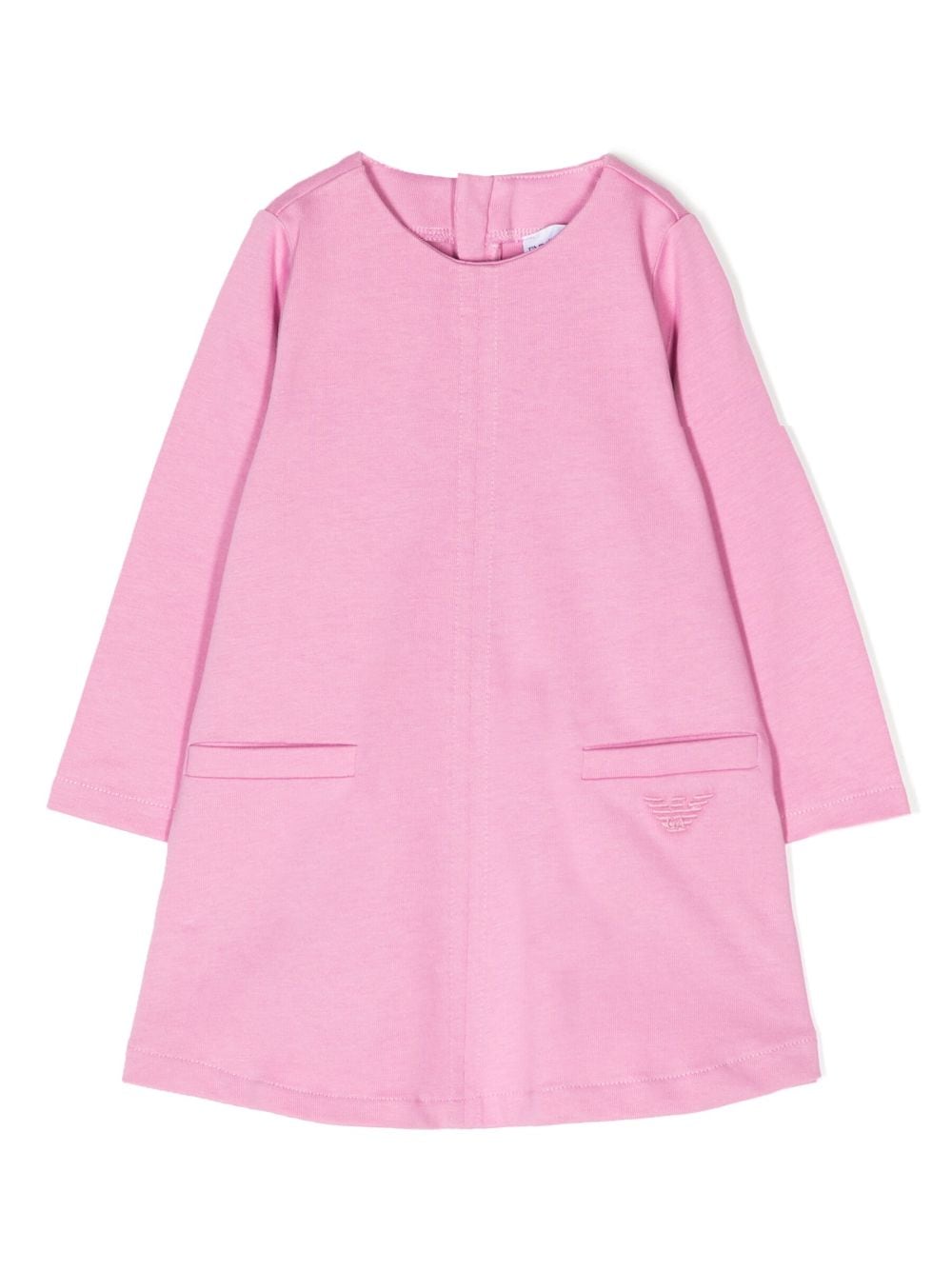 Emporio Armani Kids logo-embroidered cotton dress - Pink von Emporio Armani Kids