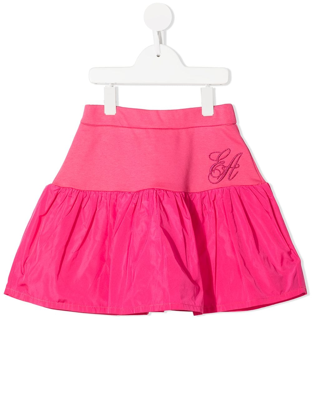 Emporio Armani Kids logo-embroidered flared mini skirt - Pink von Emporio Armani Kids