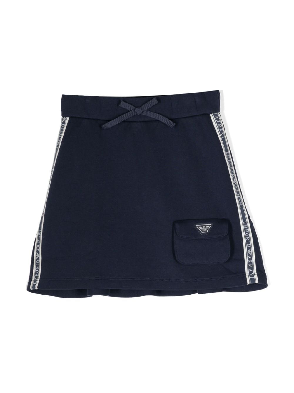 Emporio Armani Kids logo-embroidered jersey skirt - Blue von Emporio Armani Kids