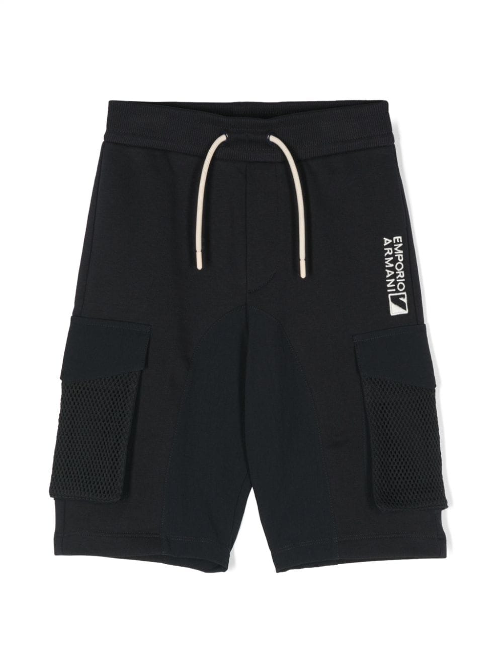 Emporio Armani Kids logo-embroidered shorts - Blue von Emporio Armani Kids