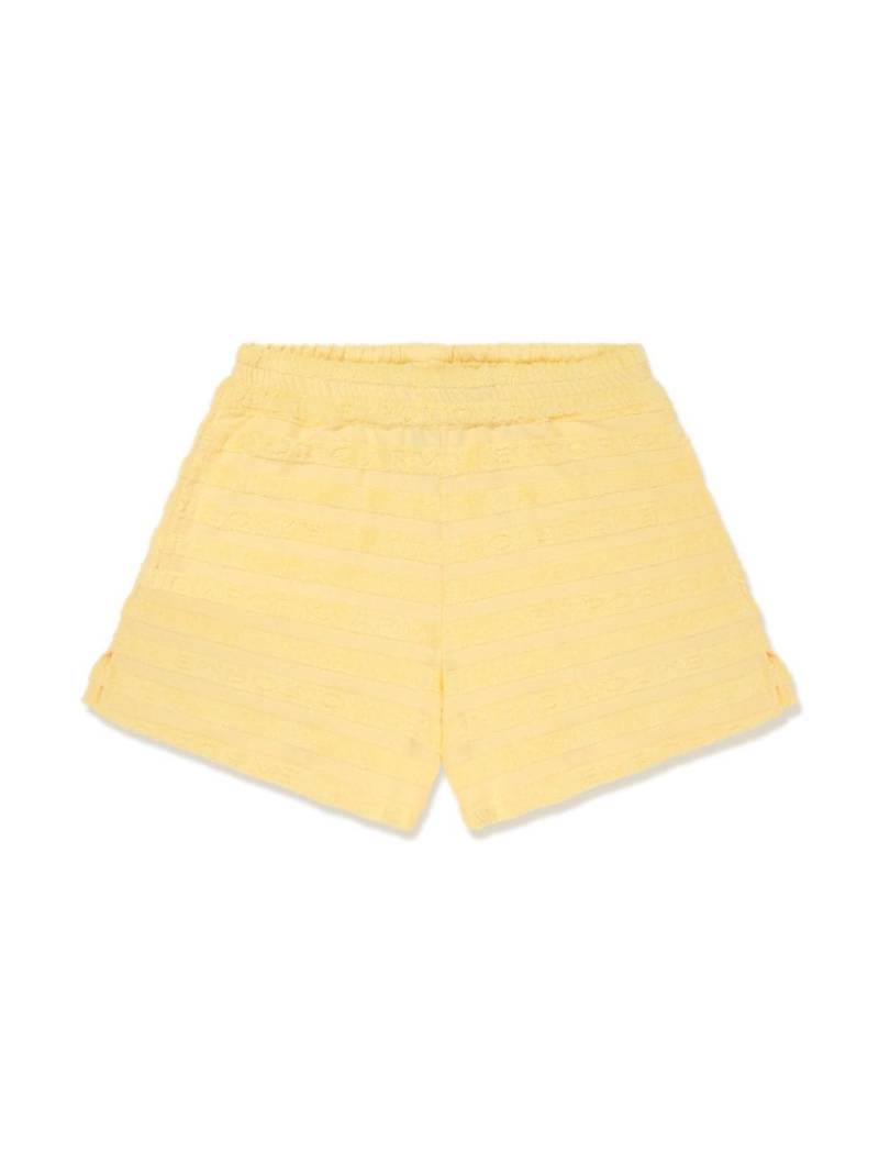 Emporio Armani Kids logo-jacquard cotton-blend shorts - Yellow von Emporio Armani Kids