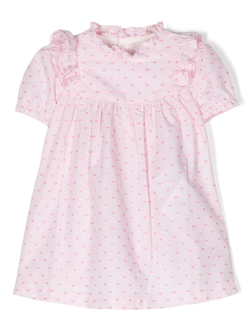 Emporio Armani Kids logo-jacquard flared dress - Pink von Emporio Armani Kids