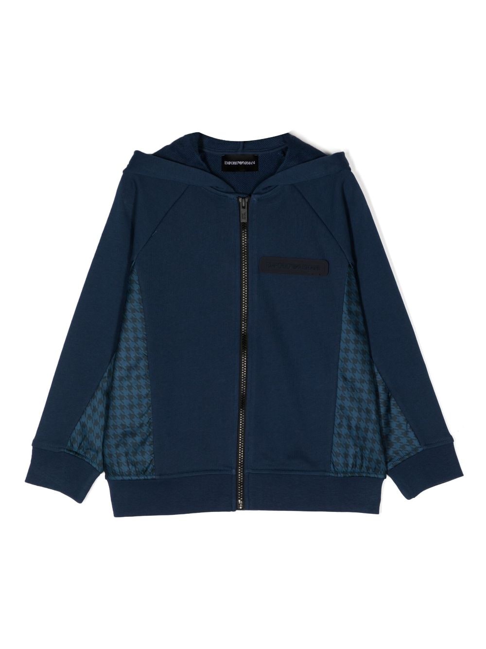 Emporio Armani Kids logo-patch cotton jacket - Blue von Emporio Armani Kids