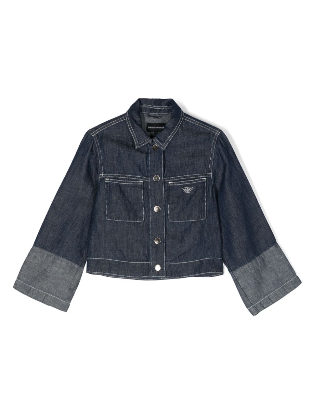 Emporio Armani Kids logo-patch denim jacket - Blue von Emporio Armani Kids