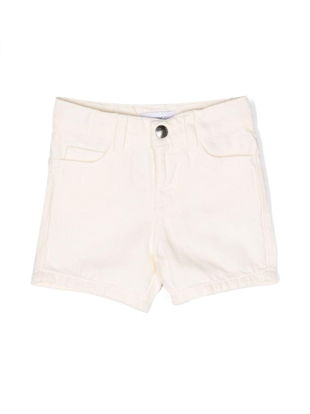 Emporio Armani Kids logo-plaque denim shorts - Neutrals von Emporio Armani Kids