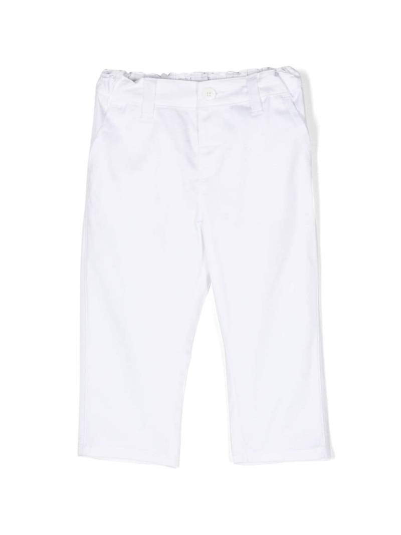 Emporio Armani Kids logo-plaque trousers - White von Emporio Armani Kids