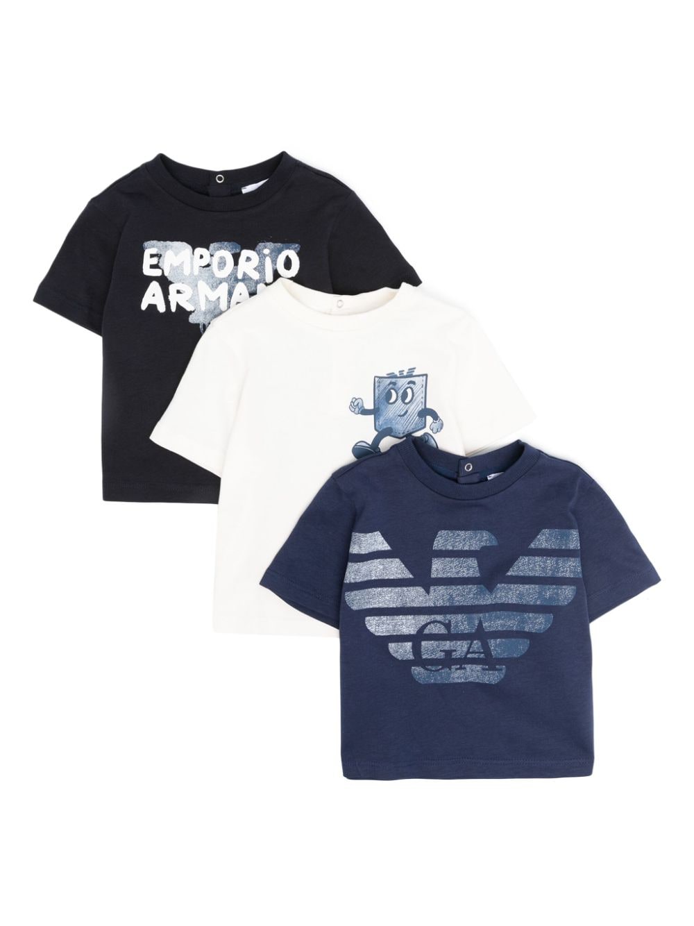 Emporio Armani Kids logo-print T-shirts (pack of three) - White von Emporio Armani Kids