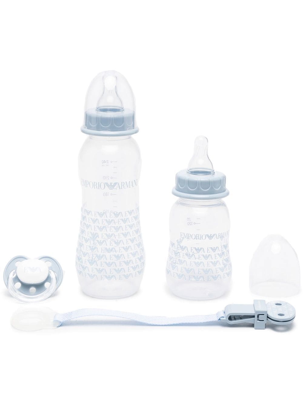 Emporio Armani Kids logo-print bottle & dummy set - Blue von Emporio Armani Kids