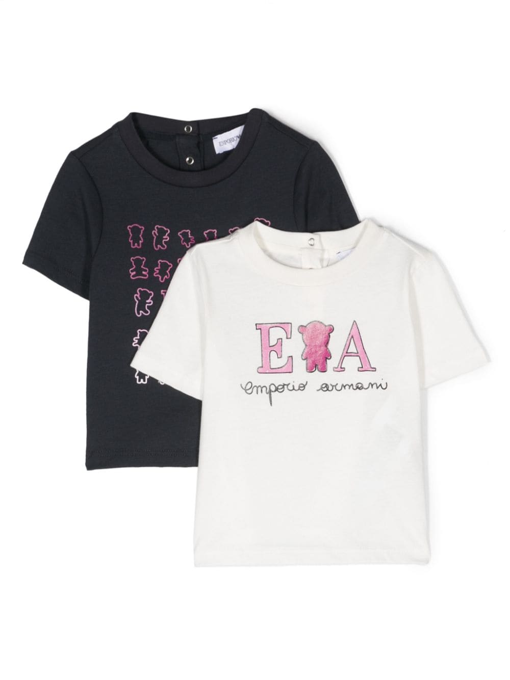 Emporio Armani Kids logo-print cotton T-shirt (pack of two) - Blue von Emporio Armani Kids