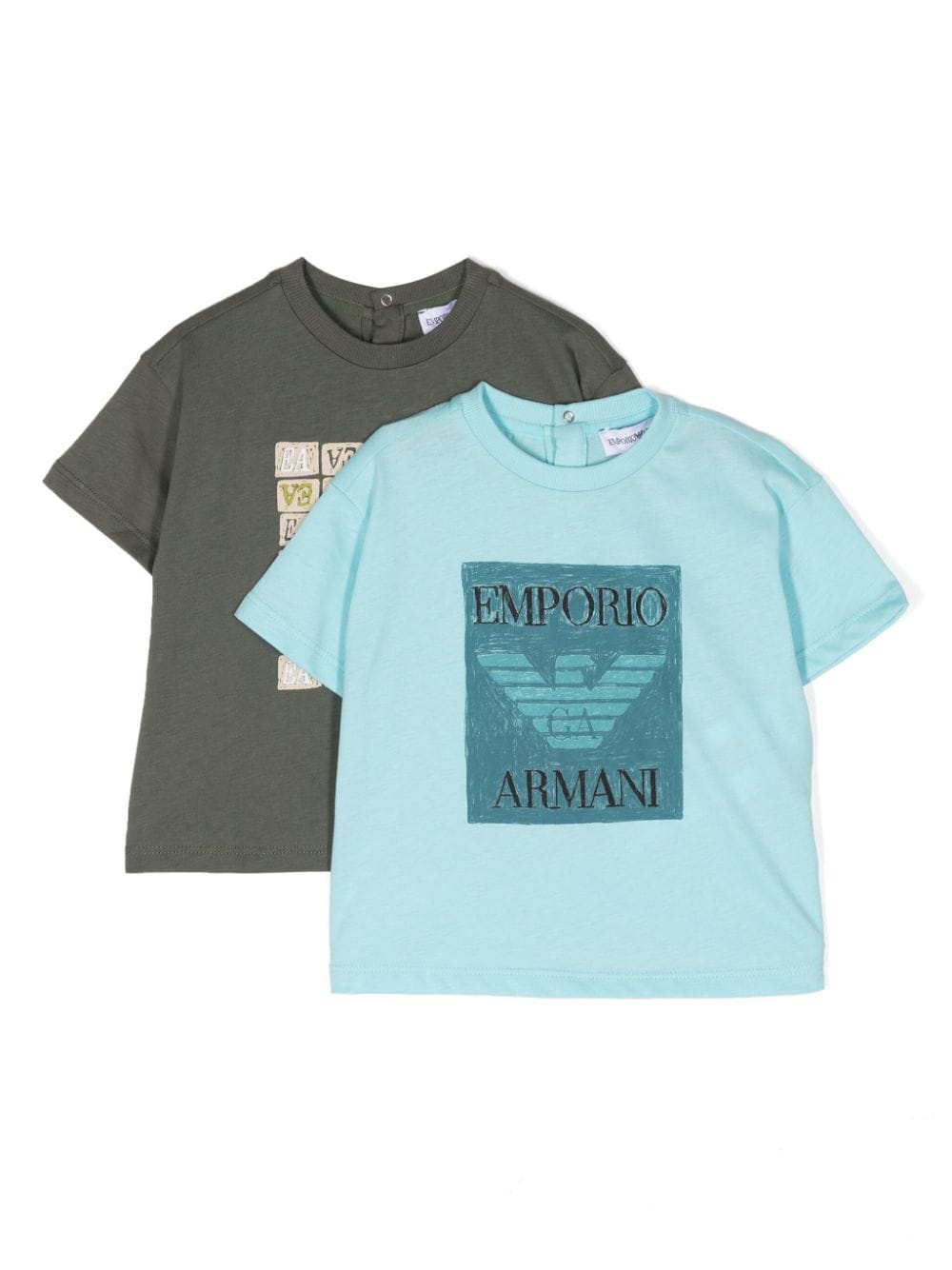 Emporio Armani Kids logo-print cotton T-shirt - Green von Emporio Armani Kids
