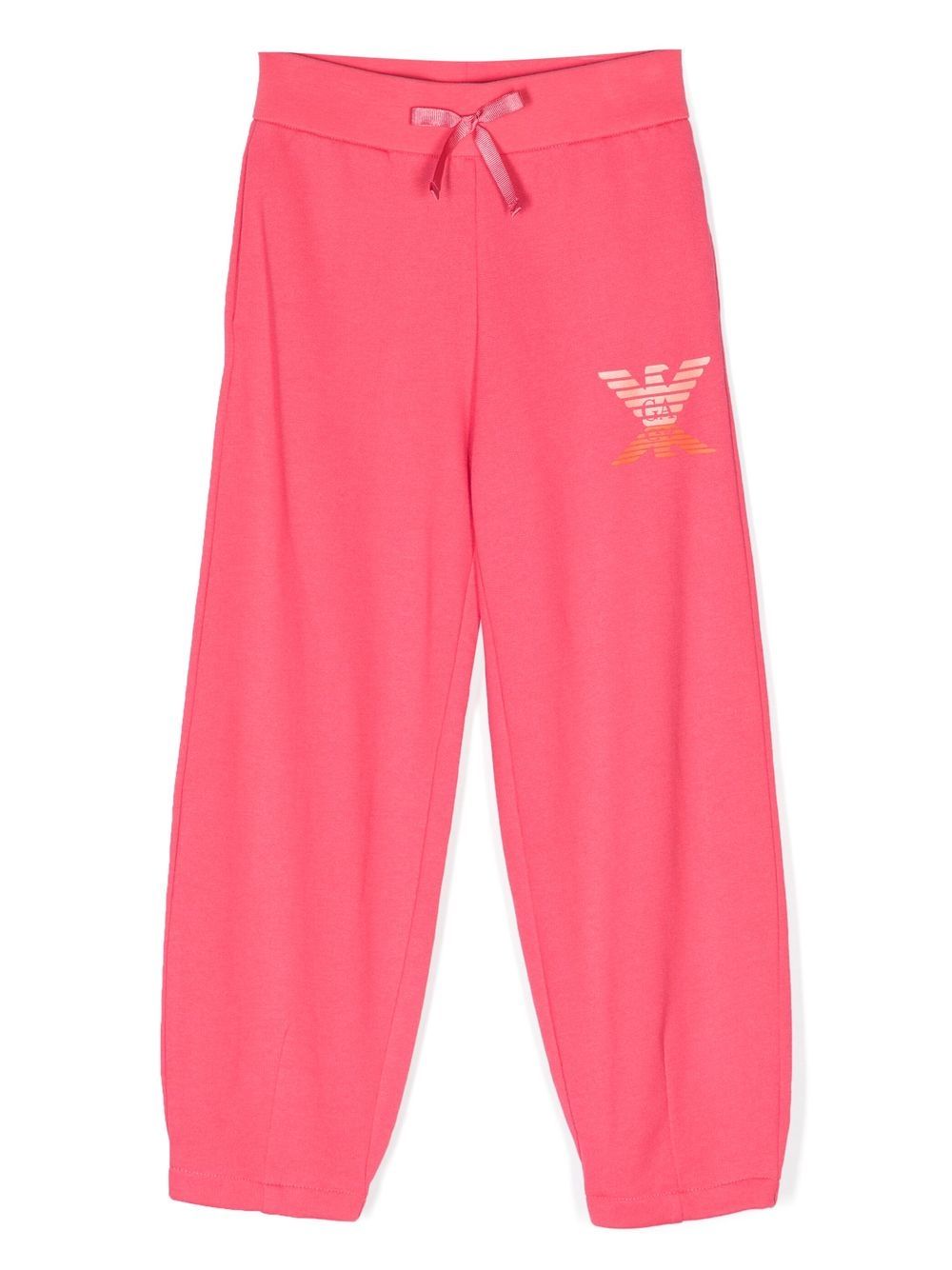 Emporio Armani Kids logo-print cotton track pants - Pink von Emporio Armani Kids