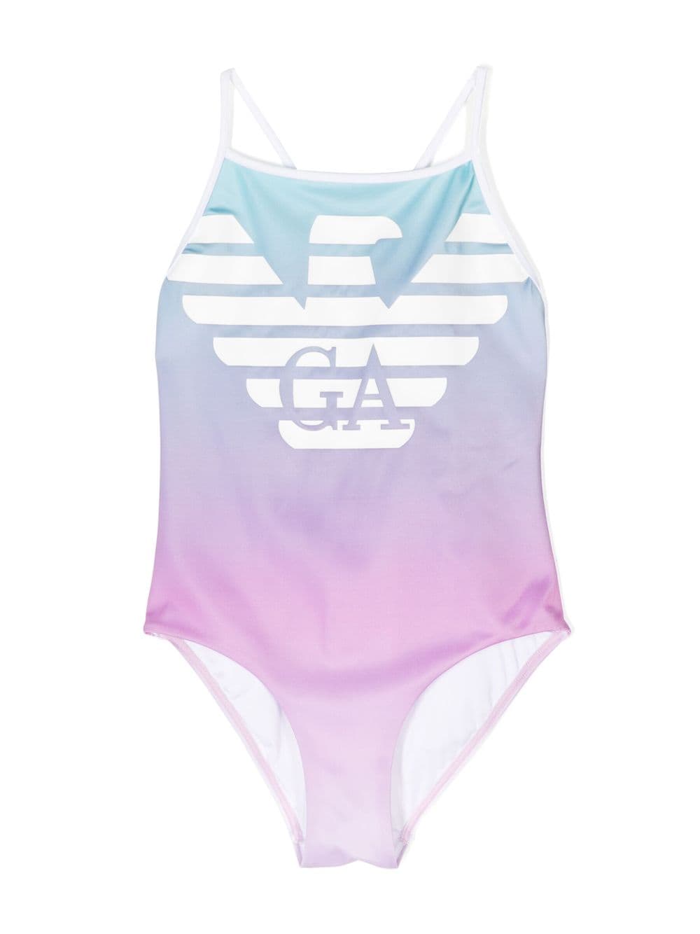 Emporio Armani Kids logo-print one-piece swimsuit - Pink von Emporio Armani Kids