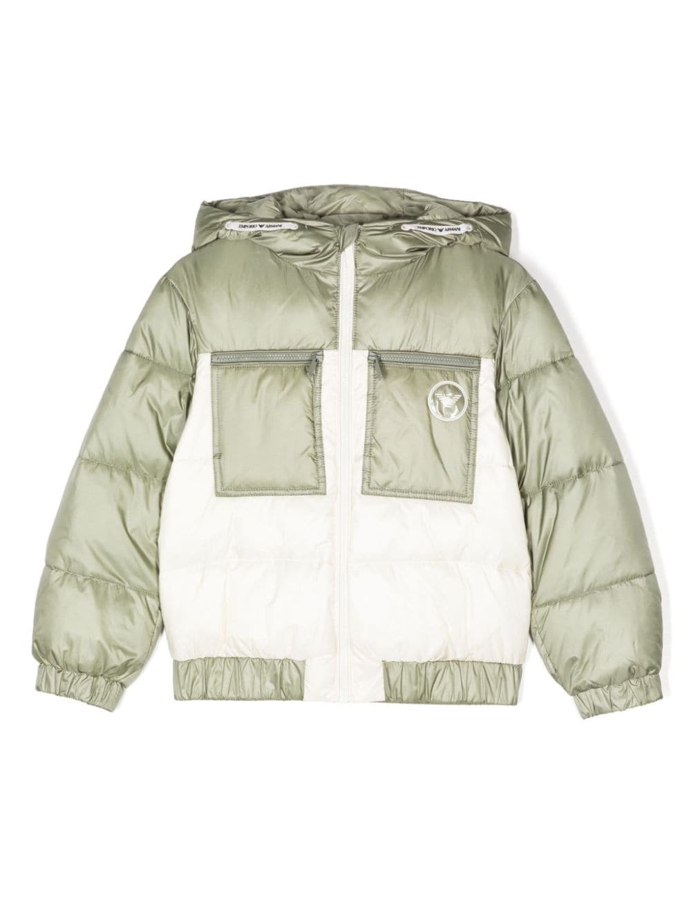 Emporio Armani Kids logo-print padded jacket - Green von Emporio Armani Kids