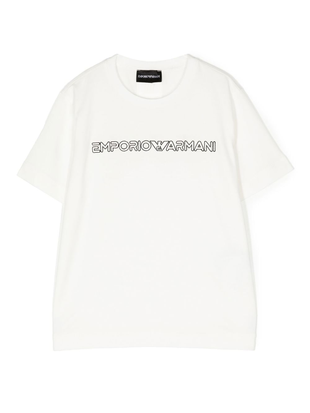 Emporio Armani Kids logo-print short-sleeved T-shirt - White von Emporio Armani Kids