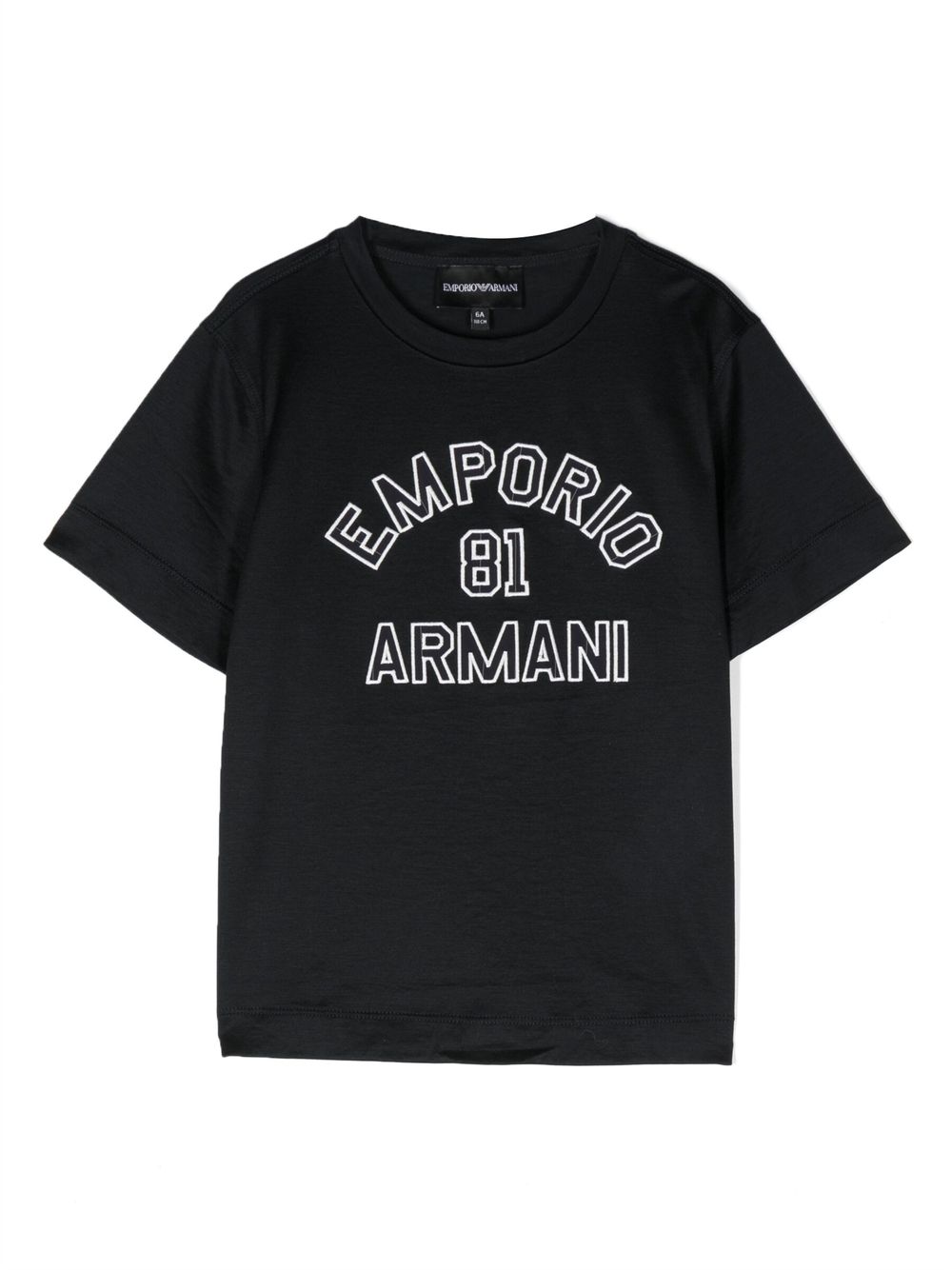 Emporio Armani Kids logo-print short sleeves T-shirt - Black von Emporio Armani Kids