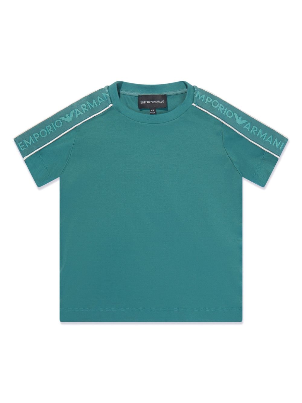 Emporio Armani Kids logo-tape jersey T-shirt - Green von Emporio Armani Kids